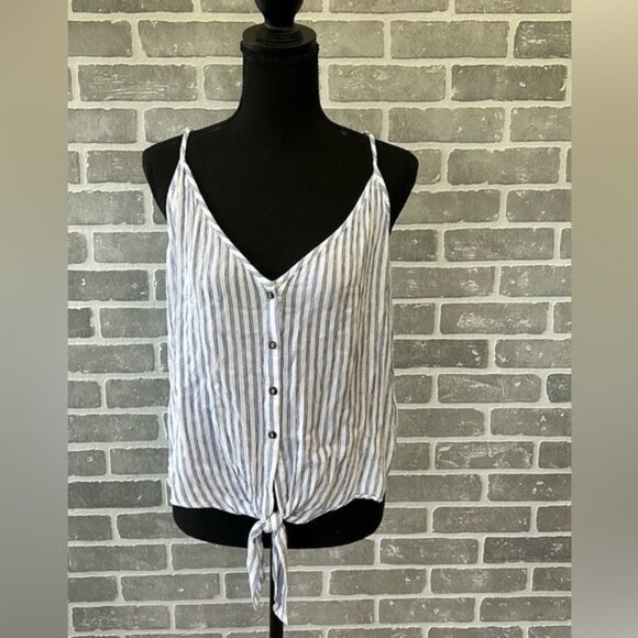 Women’s H&M Crinkled Tie-Hem Tank Top - Picture 1 of 10